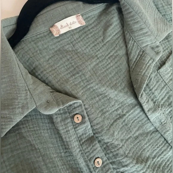 Altar’d State Green Cropped Top (XS) - Picture 4 of 6